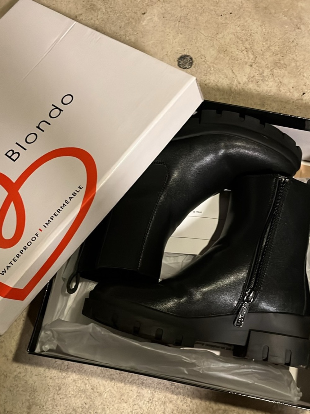 Blondo Black Waterproof Ankle Boots Size 5.5 - Picture 5 of 5